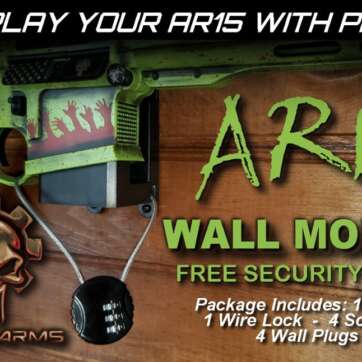 AR WALL MOUNT TO DISPLAY YOUR AR15 W/ FREE LOCK TO KEEP IT SECURE NEW BOX
