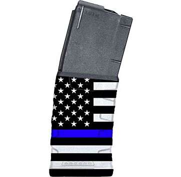 BLUE LINE FLAG MAGAZINE AR15 5.56X45 30RD