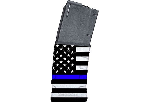 BLUE LINE FLAG MAGAZINE AR15 5.56X45 30RD