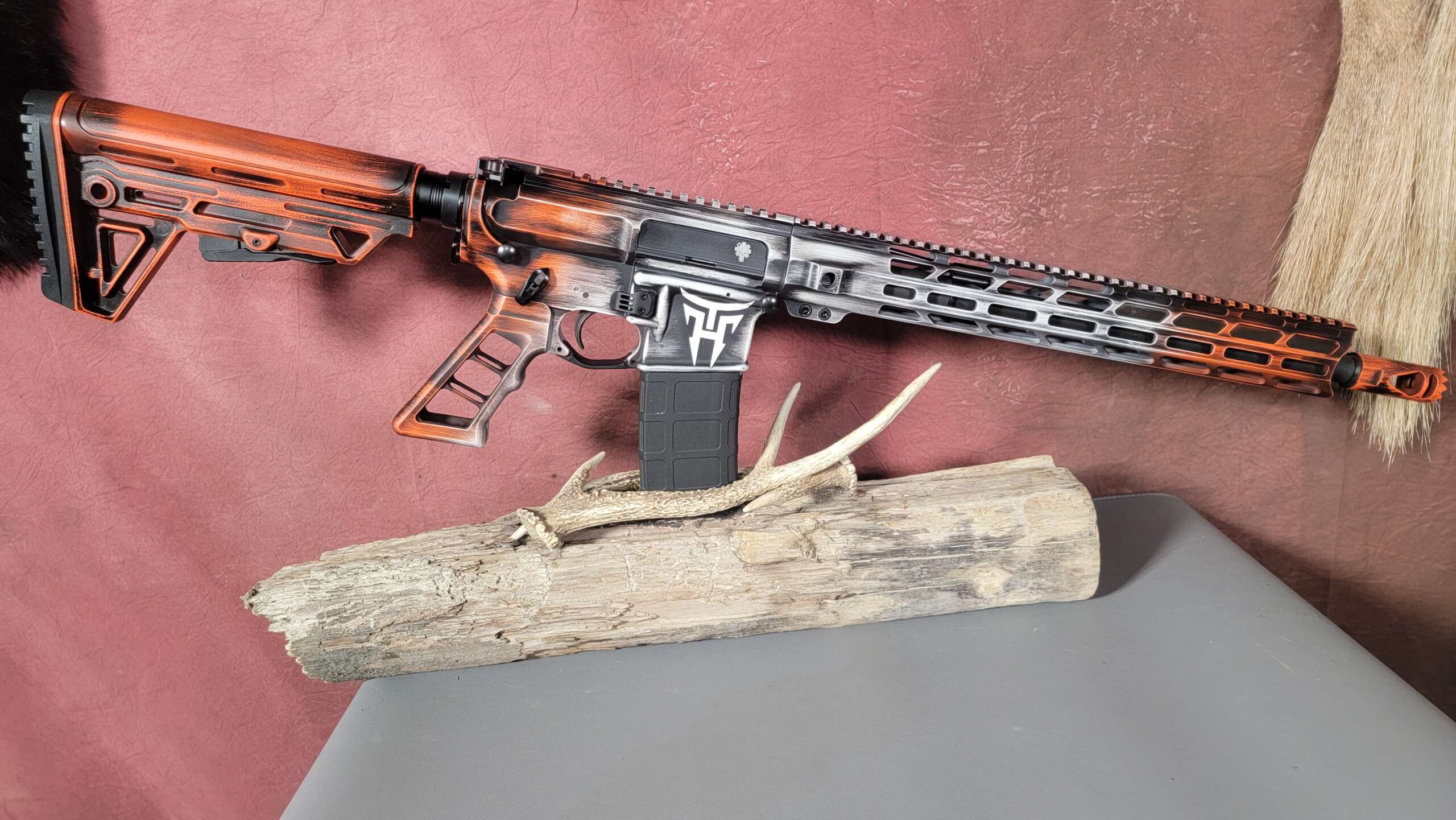 THE HUNTER AR15 RIFLE 300 BO BLACKOUT CUSTOM AR 15 1 OF 1 16" BARREL