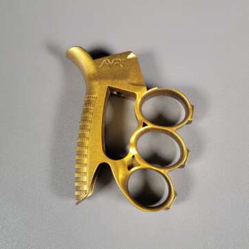 Brass Colored AVRI Knuckle Grip for AR15