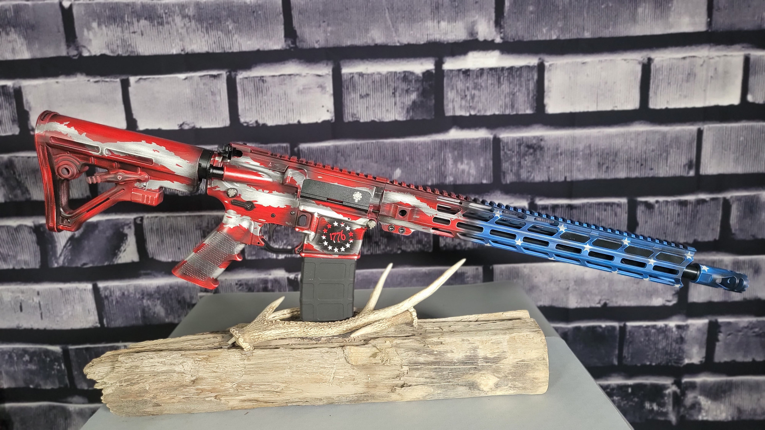 350 Legend AMERICAN FLAG AR15 RIFLE Toxic Arms - Image 2