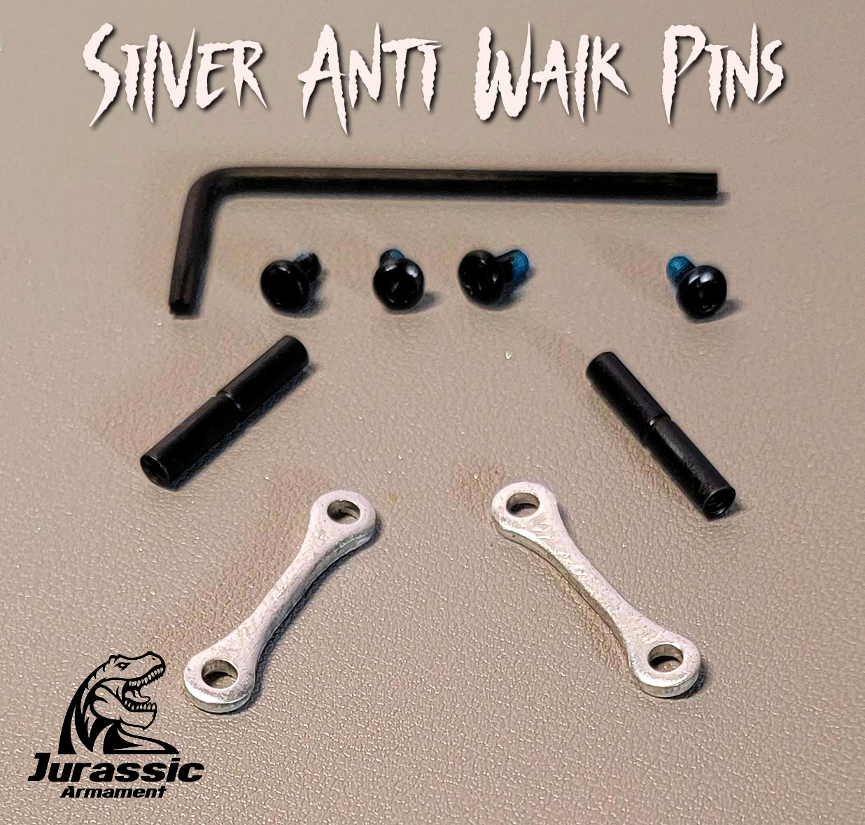 Silver RAW Anti Walk Pin set AR15 ANTI-ROTATIONAL Trigger & Hammer