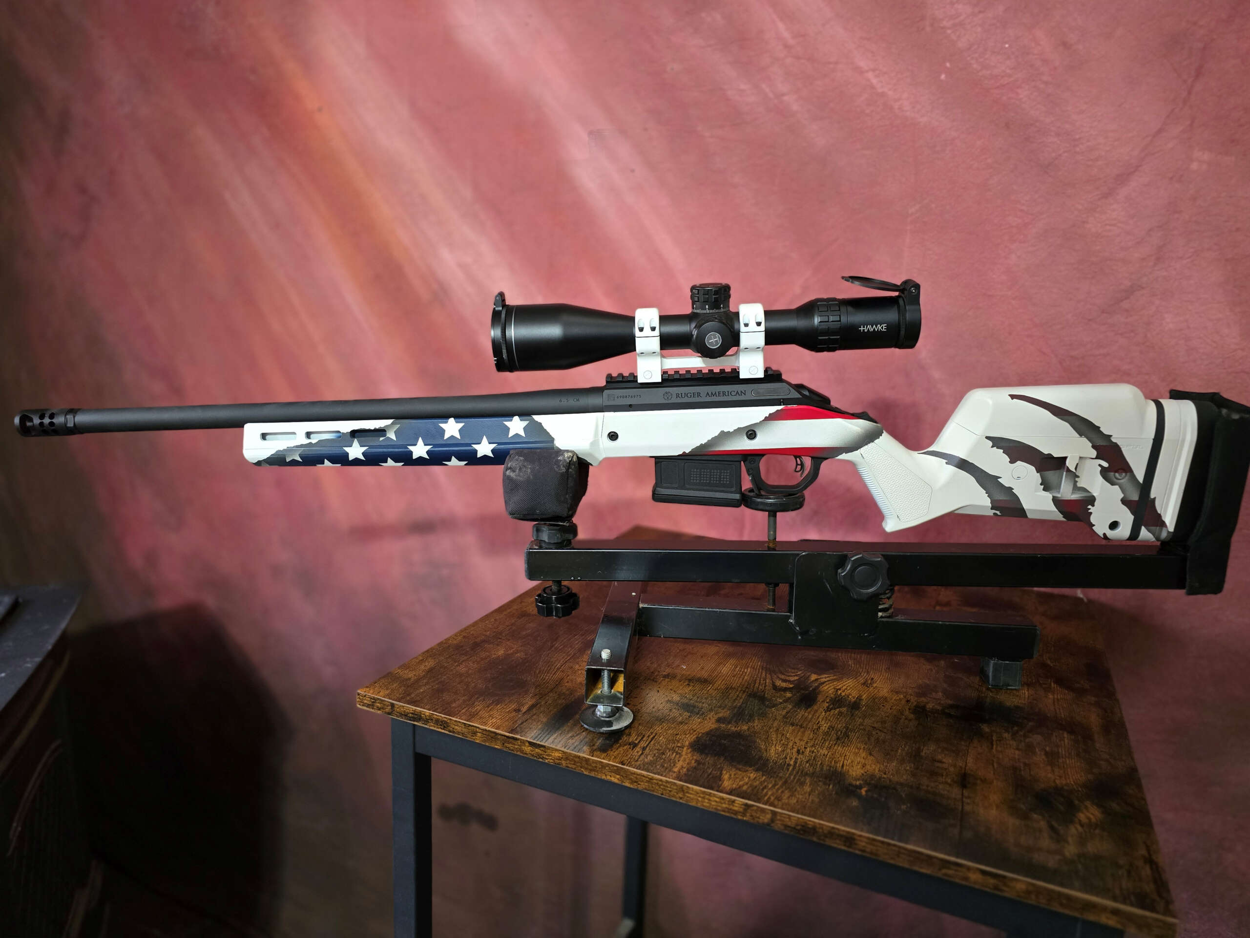 Ruger American Hunter 6.5mm Creedmoor Bolt Action Rifle Custom Flag Magpul - Image 4